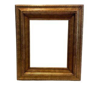 Vintage Carved Gilded Gold Wood Canvas Art Frame Rectangle Traditional 13x15